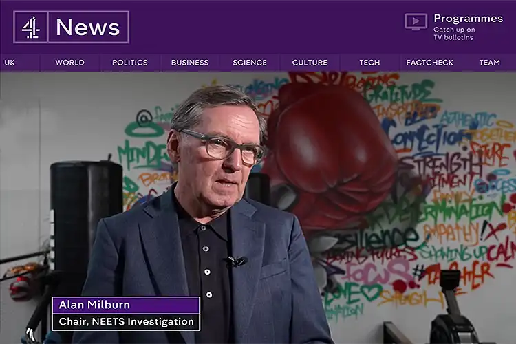 FE News shared its article on the launch of Alan Milburn’s review into youth inactivity on its website